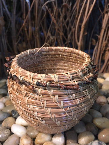 Round Pine Needle Basket