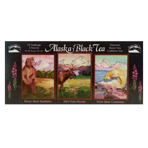 Alaskan Black Wildlife Tea Sampler Pack of 3